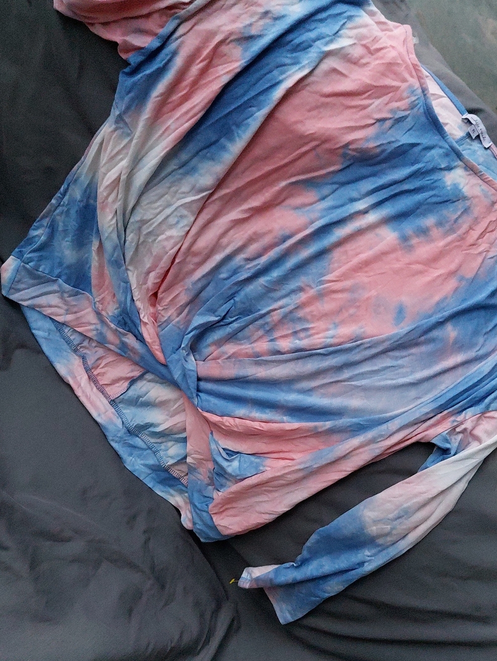 white birch Pink & Blue Tie-Dye Long Sleeve Top